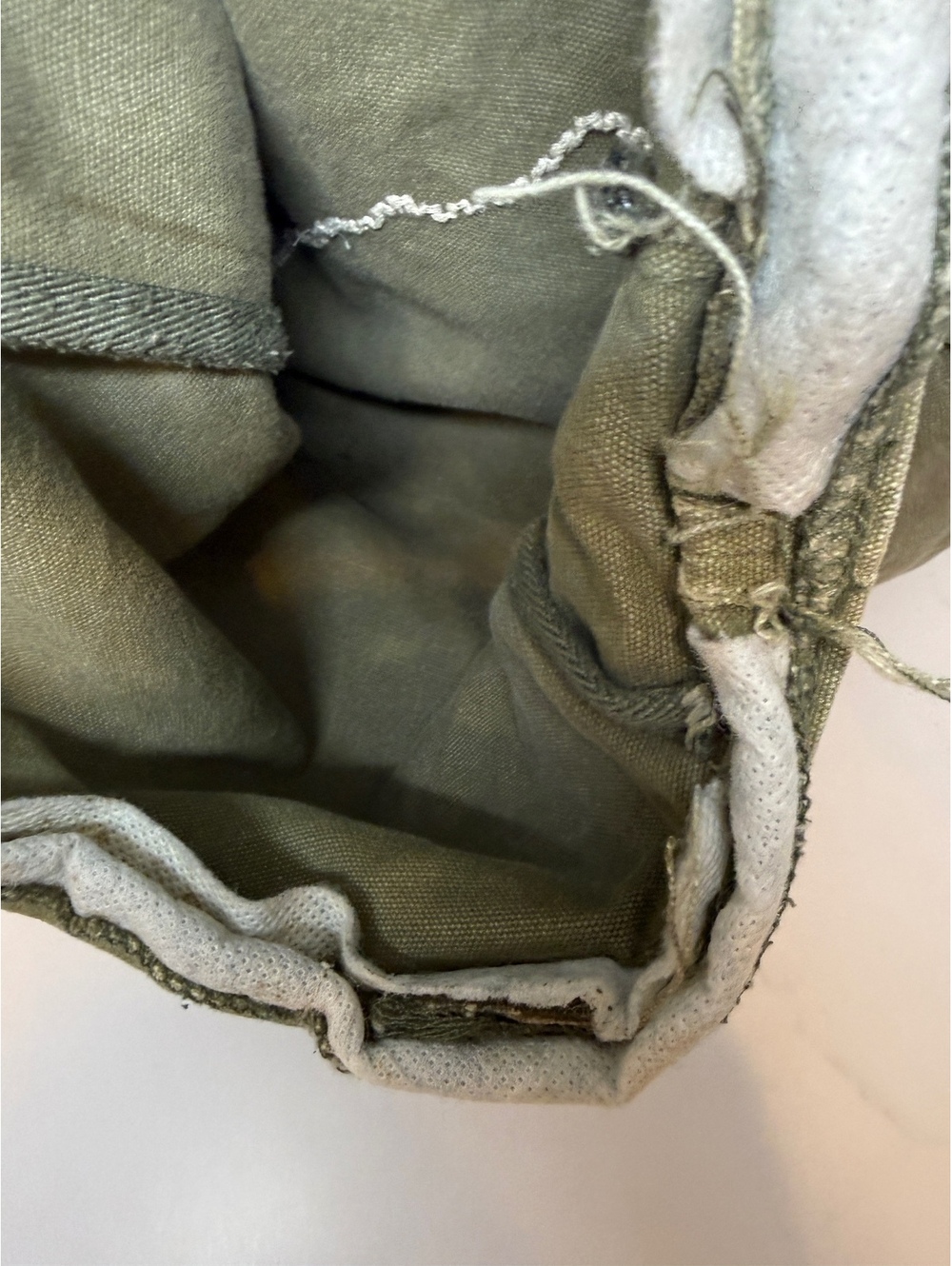 Abercrombie & Fitch Olive Green Canvas Tote Bag with Moose Embroidery - Picture 5 of 5